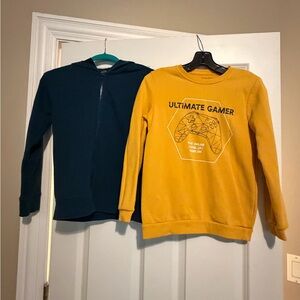 Ultimate Gamer Yellow Sweatshirt and Blue Hoodie